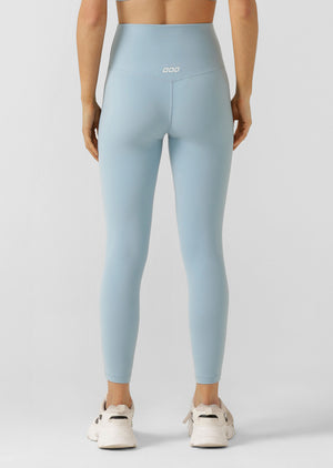 Lorna Jane Hi-Fold Lotus No Chafe Aloe Vera Ankle Biter Leggings - Voyage Blue