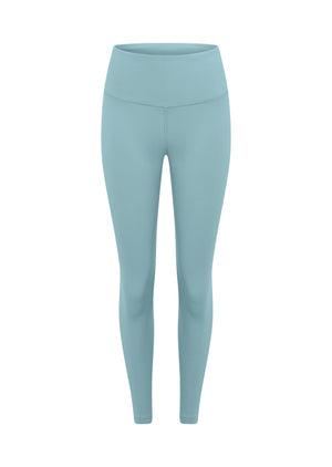 Lorna Jane Hi-Fold Lotus No Chafe Aloe Vera Ankle Biter Leggings - Voyage Blue