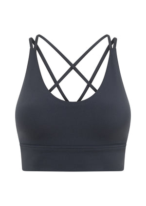 Lorna Jane Lotus Longline Sports Bra - Titanium