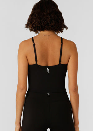 Lorna Jane Sweet Thing Cropped Bra Tank Combo - Black