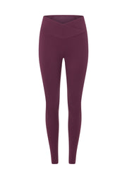 Lorna Jane Inspire Wrap Waist Full Length Leggings - Mulberry
