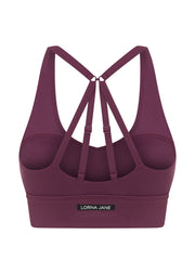 Lorna Jane Off Duty Longline Sports Bra - Mulberry