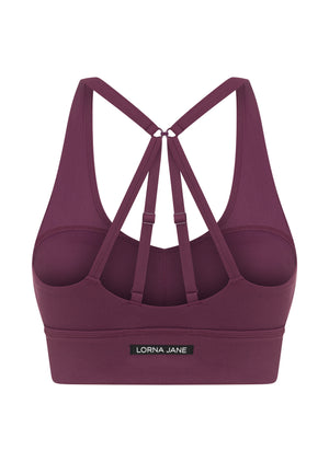 Lorna Jane Off Duty Longline Sports Bra - Mulberry