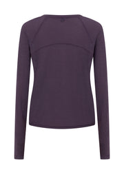 Lorna Jane On The Run Long Sleeve Top - Midnight Plum