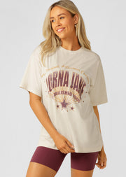 Lorna Jane Reach For The Stars Boyfriend Tee - Washed Cream