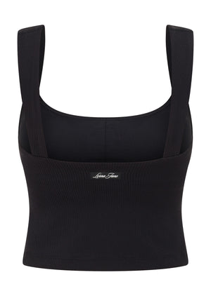 Lorna Jane Irresistible Rib Bra Tank Combo - Black
