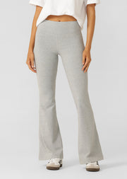 Lorna Jane True Comfort Flared Leggings - Grey Marl