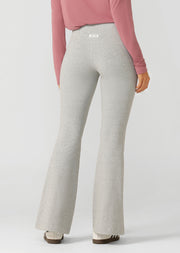 Lorna Jane True Comfort Flared Leggings - Grey Marl