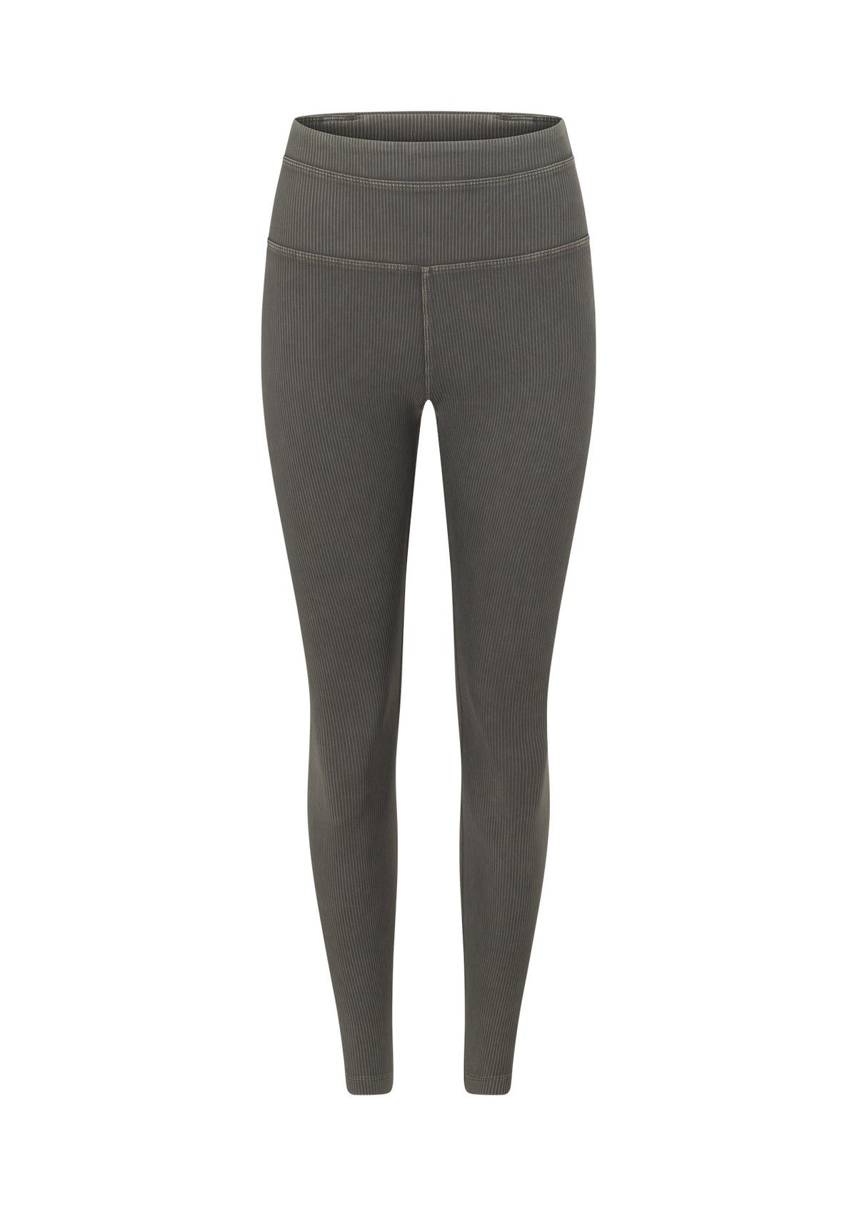 Lorna Jane Perform Washed Rib Ankle Biter Leggings - Washed Khaki Haze
