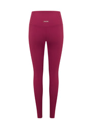 Lorna Jane Irresistible Rib Full Length Leggings - Berry Red