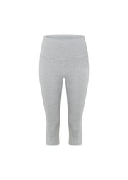 Lorna Jane True Comfort 3/4 Capri Leggings - Grey Marl