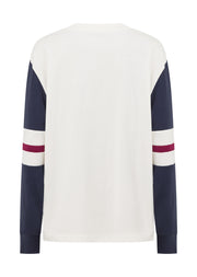 Lorna Jane Varsity Long Sleeve T-Shirt - Porcelain