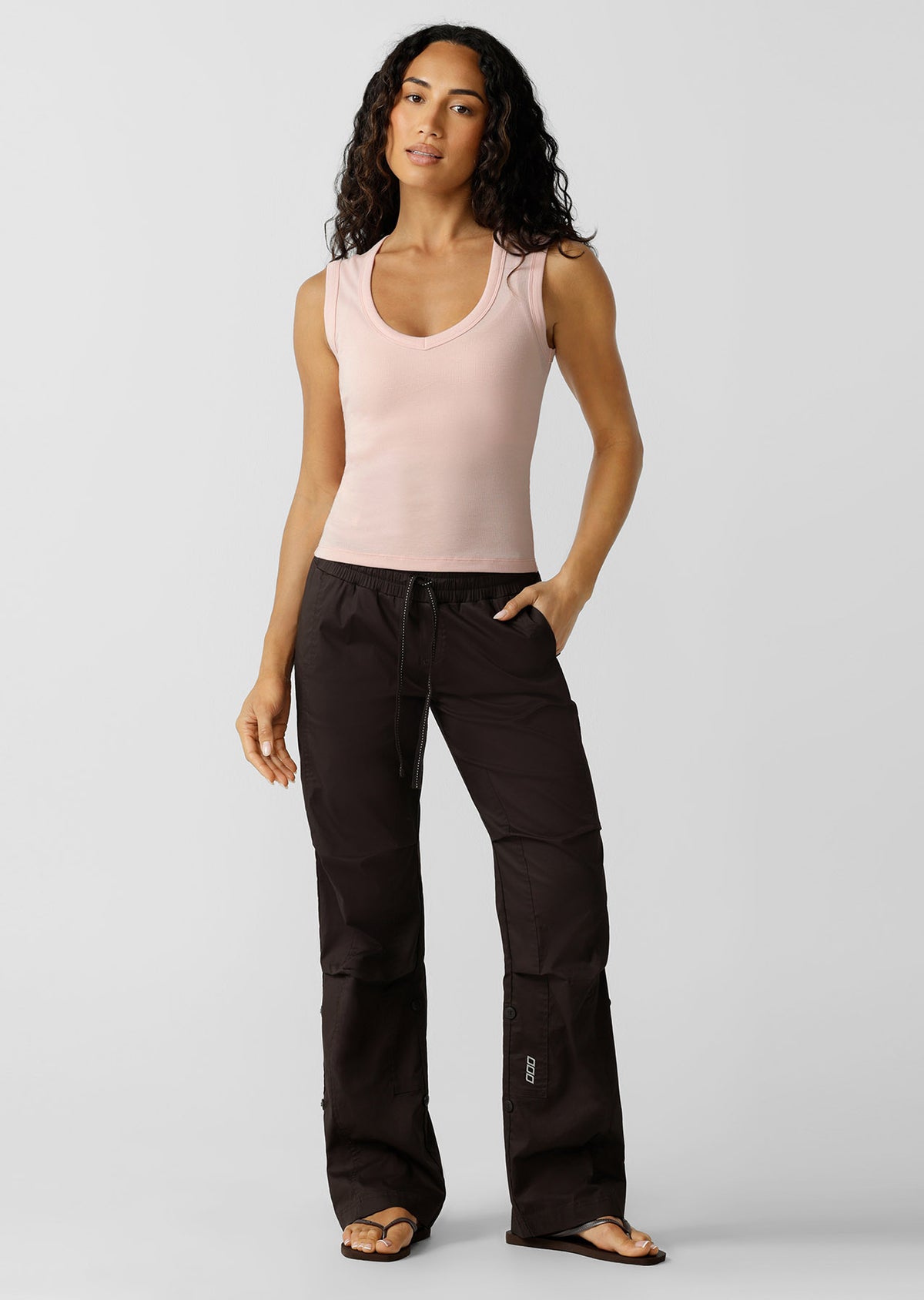 Lorna Jane Define Plunge Neck Tank - Enchanted Pink