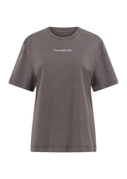 Lorna Jane Motivation Washed T-Shirt - Washed Thunder Grey