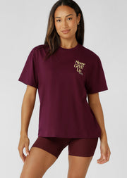 Lorna Jane Keep Going T-Shirt - Plum Red