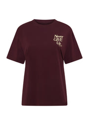 Lorna Jane Keep Going T-Shirt - Plum Red