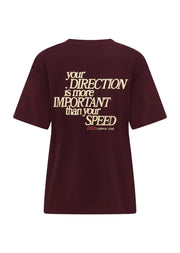 Lorna Jane Keep Going T-Shirt - Plum Red