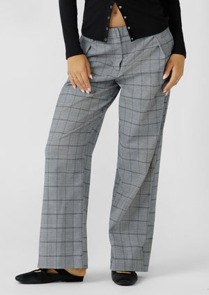 Lorna Jane Studio Tailored Pants - Grey Mini Check
