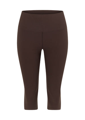 Lorna Jane Irresistible Rib Capri Leggings - Volcano