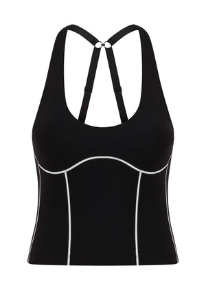 Lorna Jane Total Eclipse Bra Tank Combo - Black