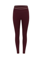 Lorna Jane All Star Luxe Rib Ankle Biter Leggings - Plum Red