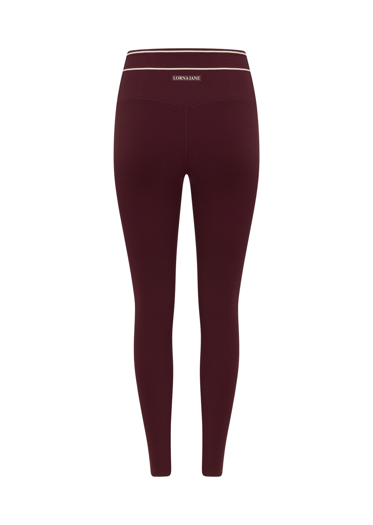 Lorna Jane All Star Luxe Rib Ankle Biter Leggings - Plum Red