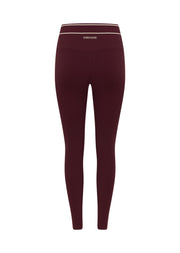 Lorna Jane All Star Luxe Rib Ankle Biter Leggings - Plum Red