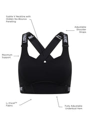 Lorna Jane Easy Adjust Sports Bra - Black