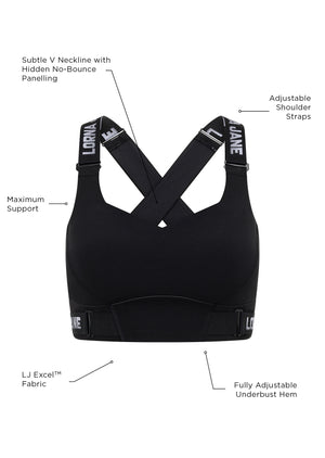 Lorna Jane Easy Adjust Sports Bra - Black