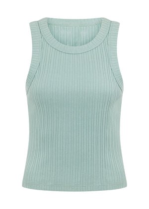 Lorna Jane Essential Wide Ribbed Tank - Sea Mist