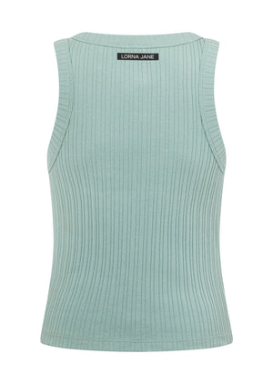 Lorna Jane Essential Wide Ribbed Tank - Sea Mist