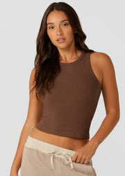 Lorna Jane Daily Rib Tank - Chocolate