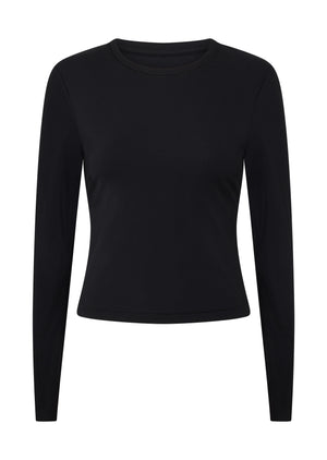 Lorna Jane Ultimate Comfort Long Sleeve Rib Top - Black