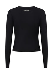 Lorna Jane Ultimate Comfort Long Sleeve Rib Top - Black