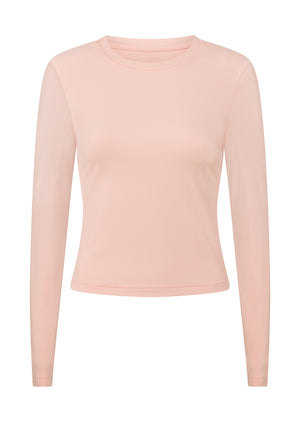 Lorna Jane Ultimate Comfort Long Sleeve Rib Top - Dark Dusty Pink