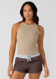 Lorna Jane LJ Basics Rib Tank - Latte