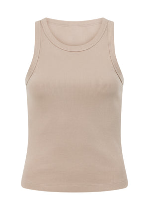Lorna Jane LJ Basics Rib Tank - Latte