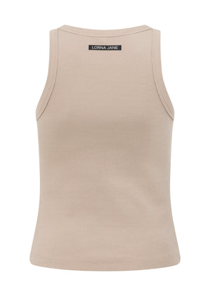 Lorna Jane LJ Basics Rib Tank - Latte