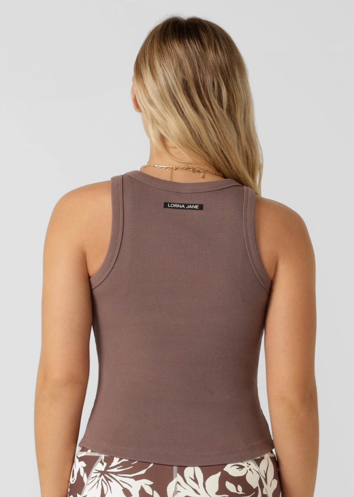 Lorna Jane LJ Basics Rib Tank - Stone
