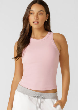 Lorna Jane LJ Basics Rib Tank - Sweet Pink