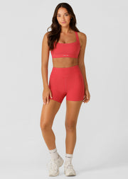 Lorna Jane Amplify Washed Rib 12cm Bike Shorts - Washed Ginger