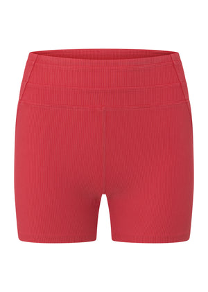 Lorna Jane Amplify Washed Rib 12cm Bike Shorts - Washed Ginger