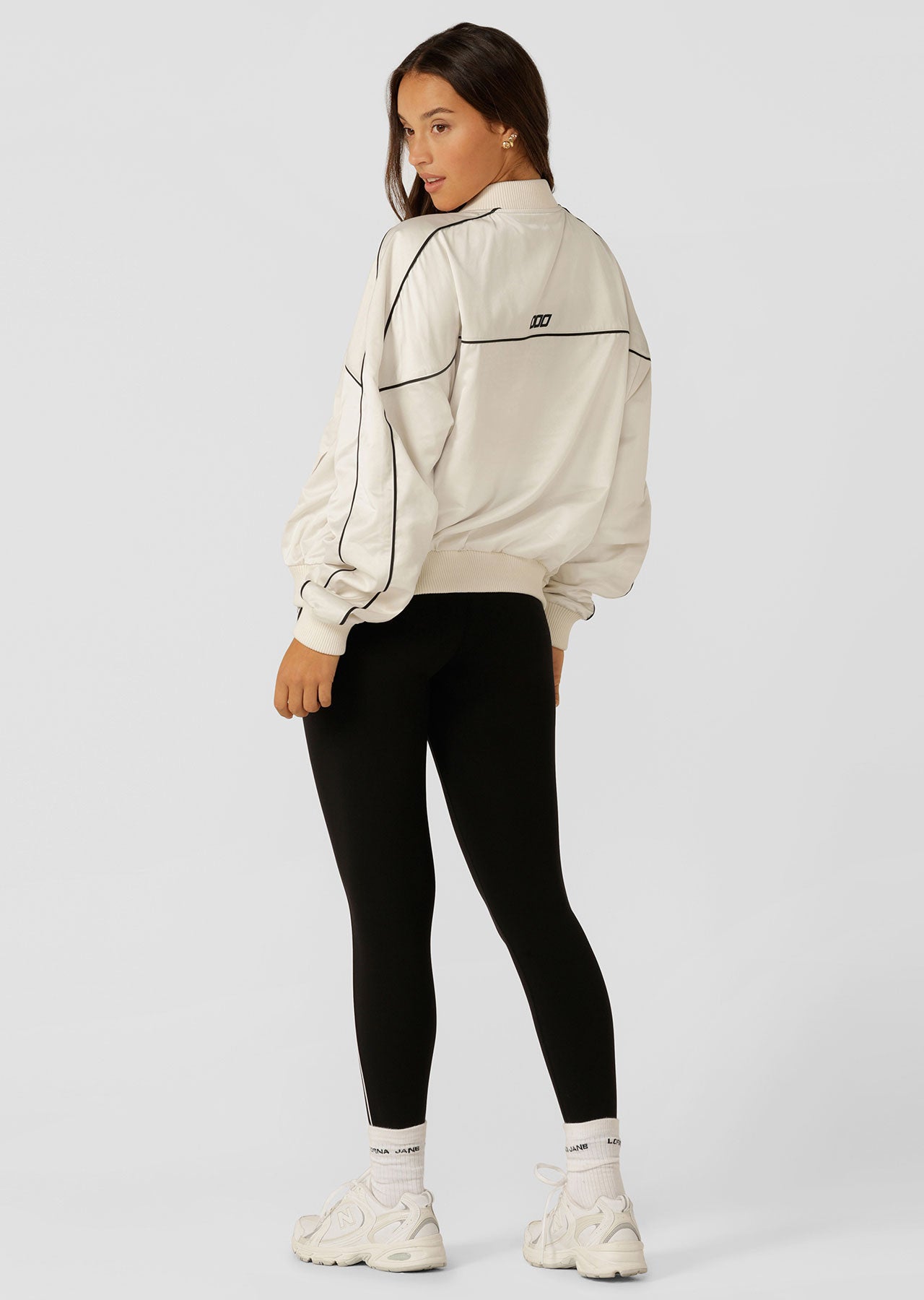 Lorna Jane Pipe Dream Satin Bomber - Cream