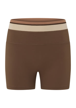 Lorna Jane Tone On Tone 12cm Bike Shorts - Neutral Multi
