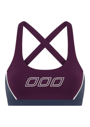 Lorna Jane Qualifier High Support Sports Bra - Dark Grape