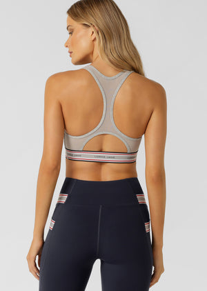 Lorna Jane Power Moves High Support Sports Bra - Grey Marl
