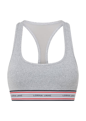 Lorna Jane Power Moves High Support Sports Bra - Grey Marl