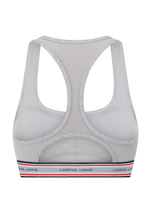 Lorna Jane Power Moves High Support Sports Bra - Grey Marl