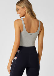 Lorna Jane True Comfort Bra Tank Combo - Grey Marl