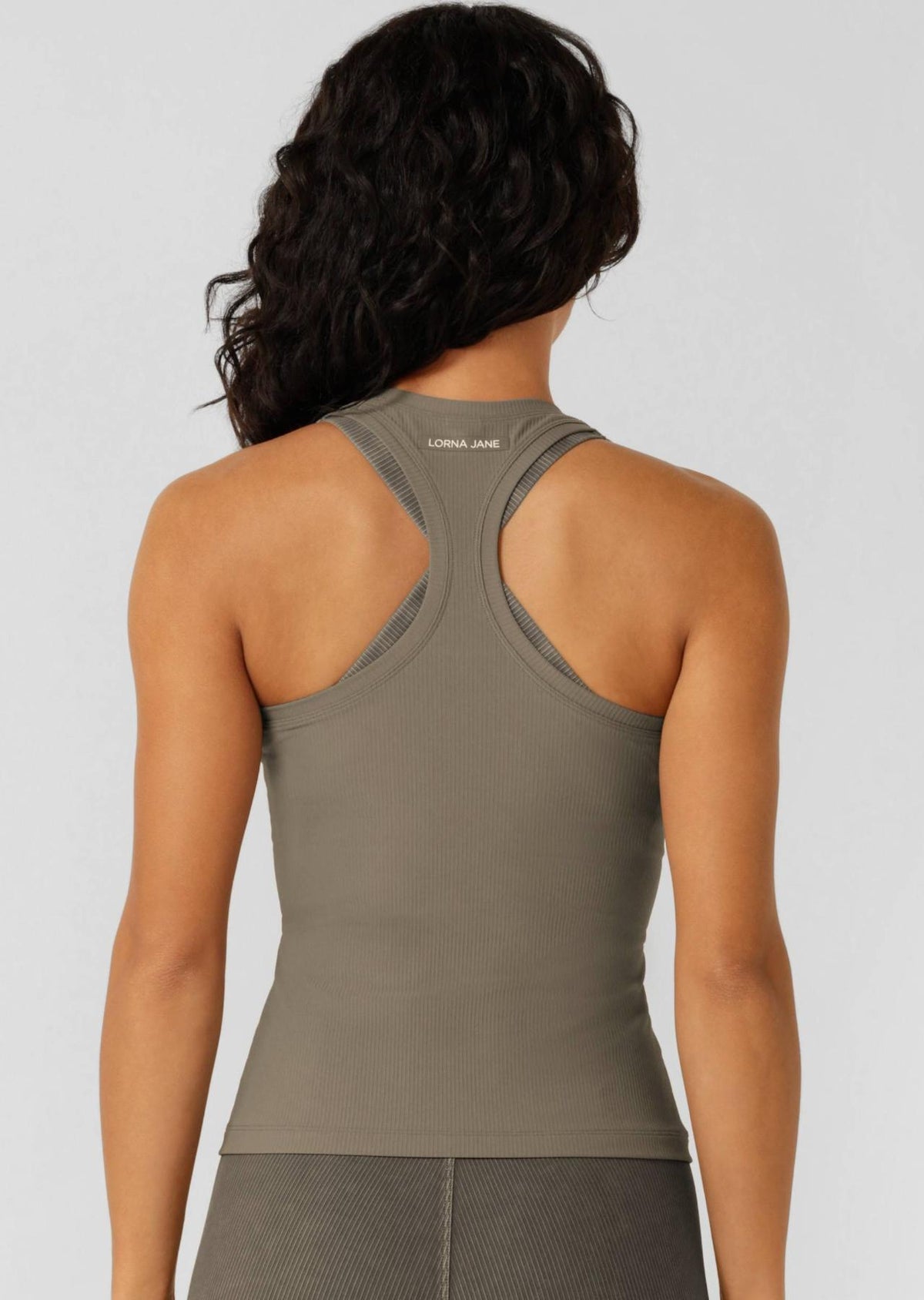 Lorna Jane Speed Circuit Active Rib Tank - Khaki Haze